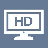 HD tv icon design Ilustração