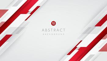 abstrato futurista vermelho e prata cinza geométrico sobreposição diagonal movimento dinâmico sobre fundo branco. você pode usá-lo para modelos de capa, cartazes, banners da web, folhetos, anúncios impressos. vetor eps10