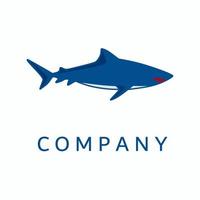 logotipo de tubarão nadando vetor