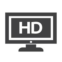 HD tv icon design Ilustração