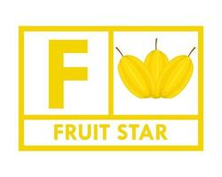 ilustração de modelo de logotipo de estrela de frutas vetor