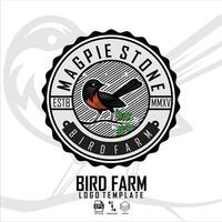 modelo de logotipo de fazenda de pássaros. eps vetor