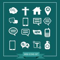 Conjunto de ícones da web para o site e comunicação vetor