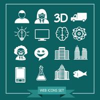 Conjunto de ícones da web para o site e comunicação vetor