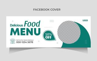 hambúrguer design de modelo de capa do facebook anúncios de banner na web vetor