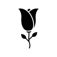 ícone de rosas. estilo de glifo. silhueta. adequado para o ícone de flor. design simples editável. vetor de modelo de design