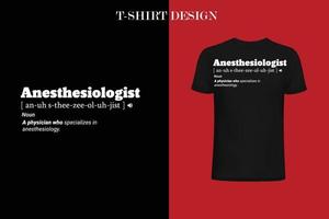 camiseta definição anestesista vetor