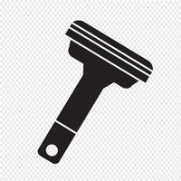Sinal de símbolo de ícone de aparelhos de barbear vetor