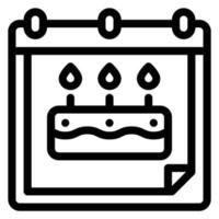 ícone de vetor de aniversário simples, editável, 48 pixels