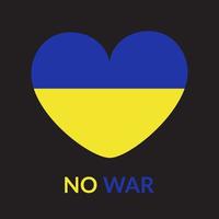 ilustração em vetor do conceito de nenhuma guerra. cartaz não à guerra e ataque militar à ucrânia.