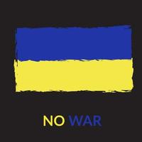 ilustração vetorial do conceito de nenhuma guerra. cartaz não à guerra e ataque militar à ucrânia. vetor