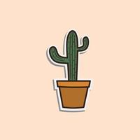 plantas ornamentais vetoriais em casa, adesivos bonitos de plantas domésticas, ilustrações vetoriais em um fundo branco vetor