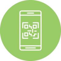 estilo de ícone de código qr vetor