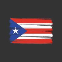 pinceladas de bandeira de porto rico. bandeira nacional vetor