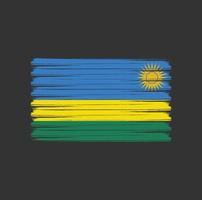 pinceladas de bandeira de Ruanda. bandeira nacional vetor
