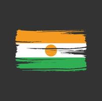 escova de bandeira do niger. bandeira nacional vetor