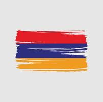 escova de bandeira da armênia. bandeira nacional vetor