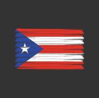pinceladas de bandeira de porto rico. bandeira nacional vetor
