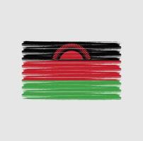 pinceladas de bandeira do malawi. bandeira nacional vetor