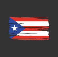 pincel de bandeira de porto rico. bandeira nacional vetor