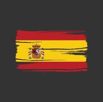 escova de bandeira da espanha. bandeira nacional vetor