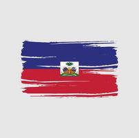 escova de bandeira do haiti. bandeira nacional vetor