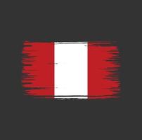 design de pincel de bandeira do peru. bandeira nacional vetor