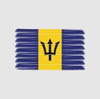 pinceladas de bandeira de barbados. bandeira nacional vetor