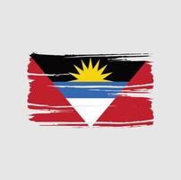 escova de bandeira de antígua e barbuda. bandeira nacional vetor