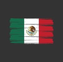 pinceladas de bandeira do méxico. bandeira nacional vetor