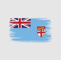 design de pincel de bandeira de fiji. bandeira nacional vetor