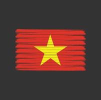 pinceladas de bandeira do vietnã. bandeira nacional vetor