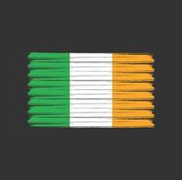 pinceladas de bandeira da irlanda. bandeira nacional vetor