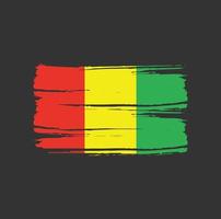 pincel de bandeira da guiné. bandeira nacional vetor