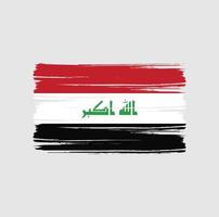 pinceladas de bandeira do iraque. bandeira nacional vetor