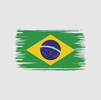 design de pincel de bandeira do brasil. bandeira nacional vetor