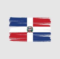 pinceladas de bandeira da república dominicana. bandeira nacional vetor