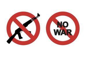 nenhuma guerra. Sem armas. ilustração vetorial vetor