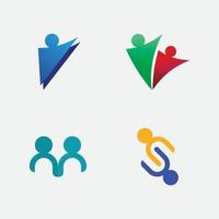 logotipo de pessoas, equipe, sucesso de pessoas, trabalho, grupo e comunidade, vetor de logotipo de empresa e empresa de grupo e cuidados de design, ícone de família logotipo de sucesso