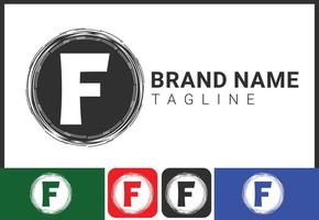 logotipo de letra f criativo e modelo de design de ícone vetor