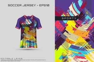 jérsei de esportes e t-shirt modelo esportes jersey design vetor maquete.