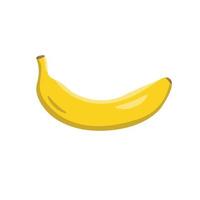 ilustração plana de banana. elemento de design de ícone limpo em fundo branco isolado vetor