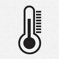 sinal de símbolo de ícone de termômetro