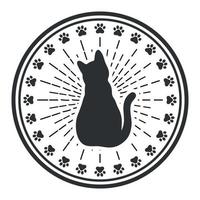 ilustração do logotipo do gato. conceito de loja de animais. conceito de cuidados com animais de estimação. vetor