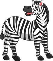 ilustração de clipart colorida de desenho animado zebra vetor