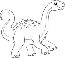 neuquensaurus para colorir página isolada para crianças vetor