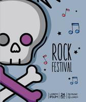 concerto do evento do festival de música rock vetor