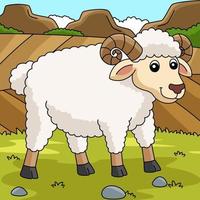 ilustração de animais coloridos de desenhos animados de ovelhas vetor