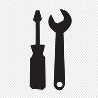 Sinal de símbolo de ícone de ferramentas vetor