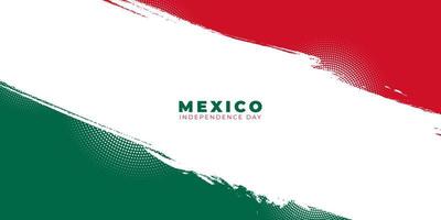 dia da independência do méxico com design de fundo grunge vermelho, branco e verde vetor